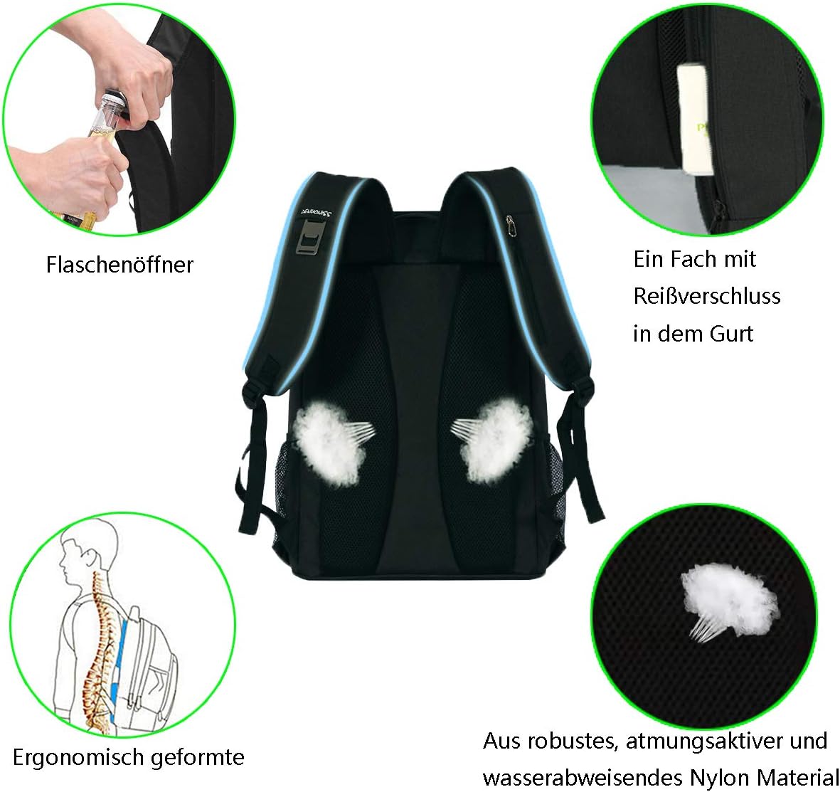 Kühlrucksack, Schwarz
