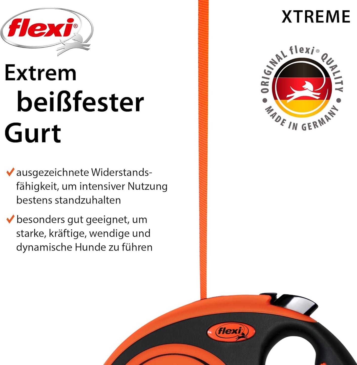 Xtreme Cinta Hundelleine, Rot; M - 5 m