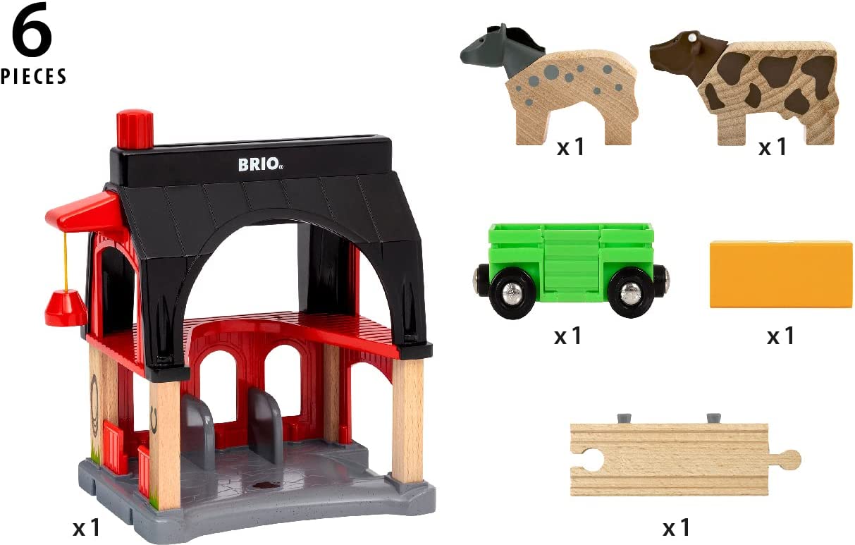 World Tierscheune mit Heuwaggon, Spielgebäude
