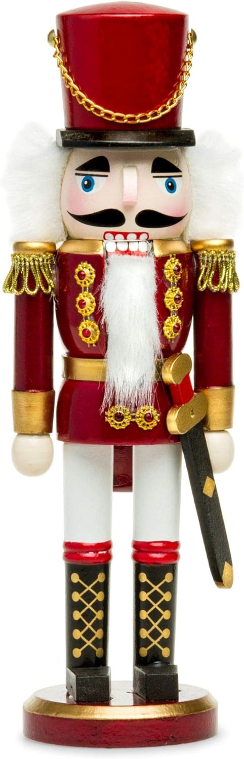 Nussknacker, Höhe ca. 28 cm; Soldat Rot Weiss