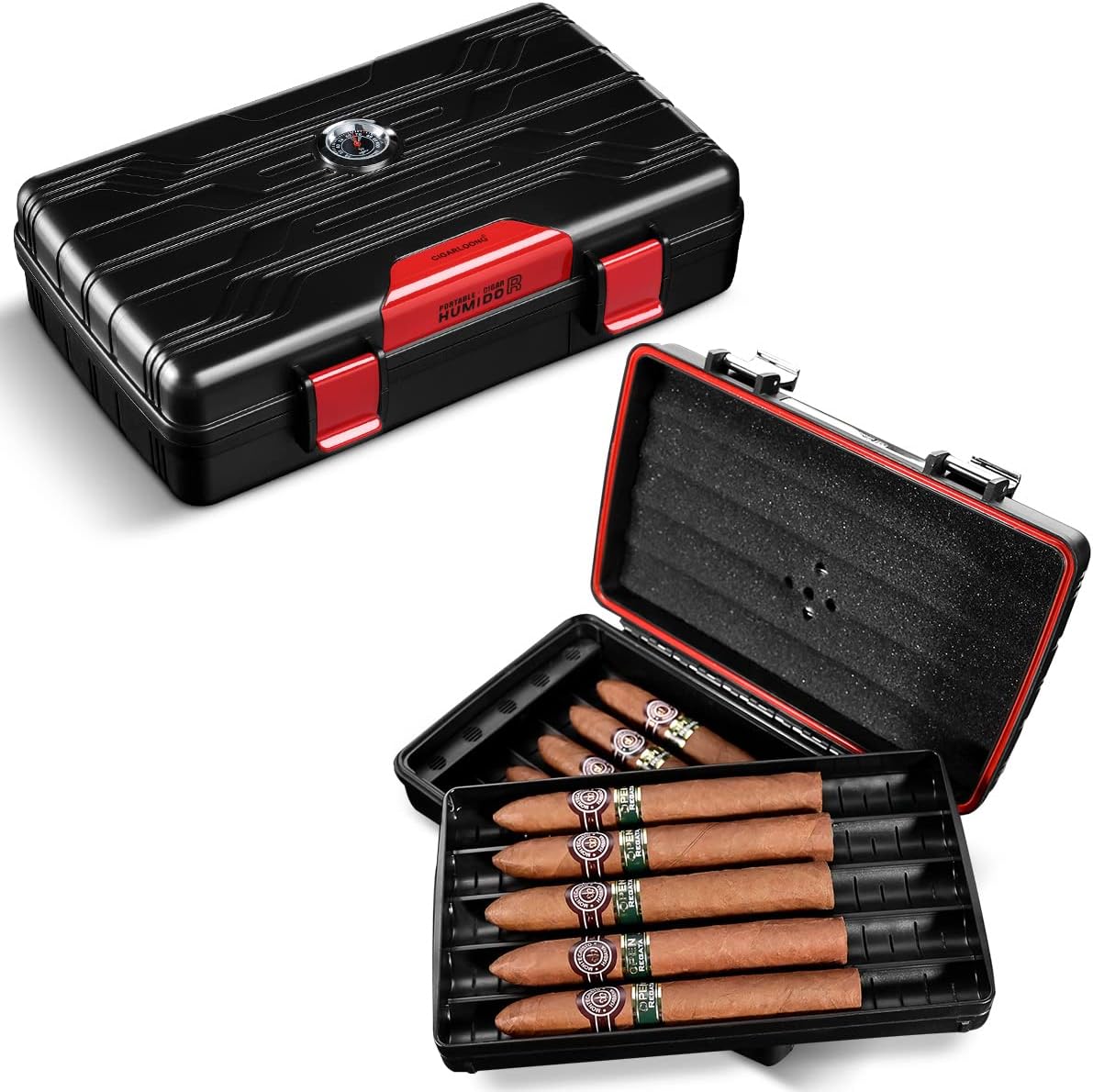 Zigarren Humidor, Rot