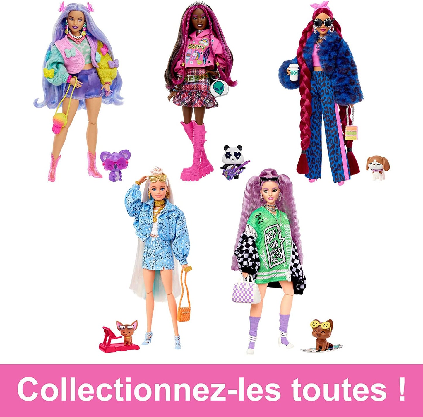 Barbie Extra Puppe 19 - pinkfarbenes Haar/Pop Punk