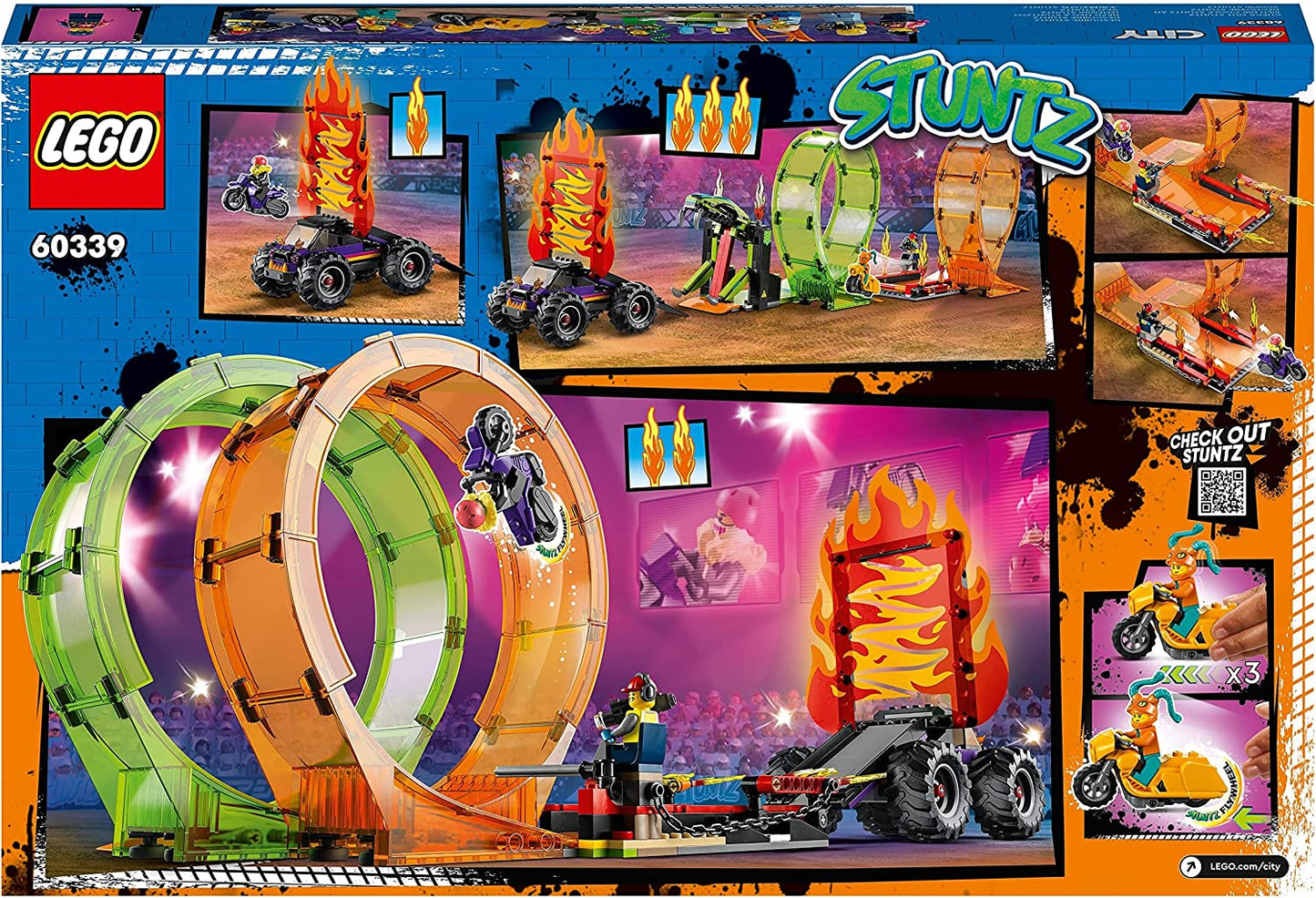 60339 City Stuntz Stuntshow-Doppellooping Set, Konstruktionsspielzeug