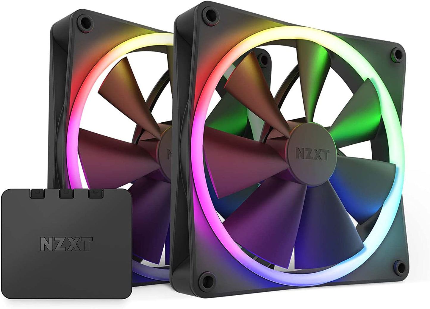 F140 RGB Twin Pack 140x140x26, Gehäuselüfter, Schwarz 140mm RGB 2-Pack