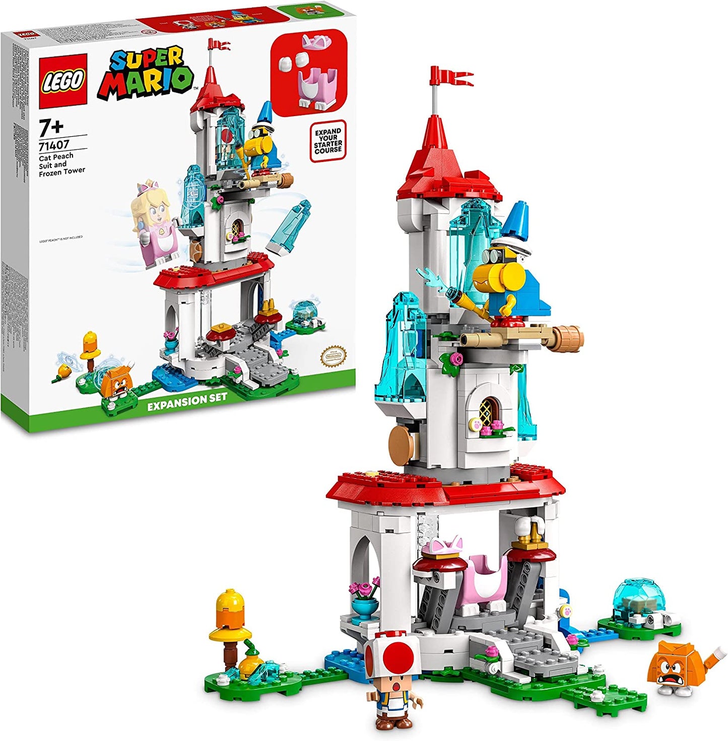 71407 Super Mario Katzen-Peach-Anzug und Eisturm – Erweiterungsset, Konstruktionsspielzeug