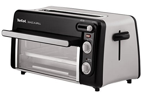 2in1 Toaster und Mini-Ofen, schwarz, Retro 2in1