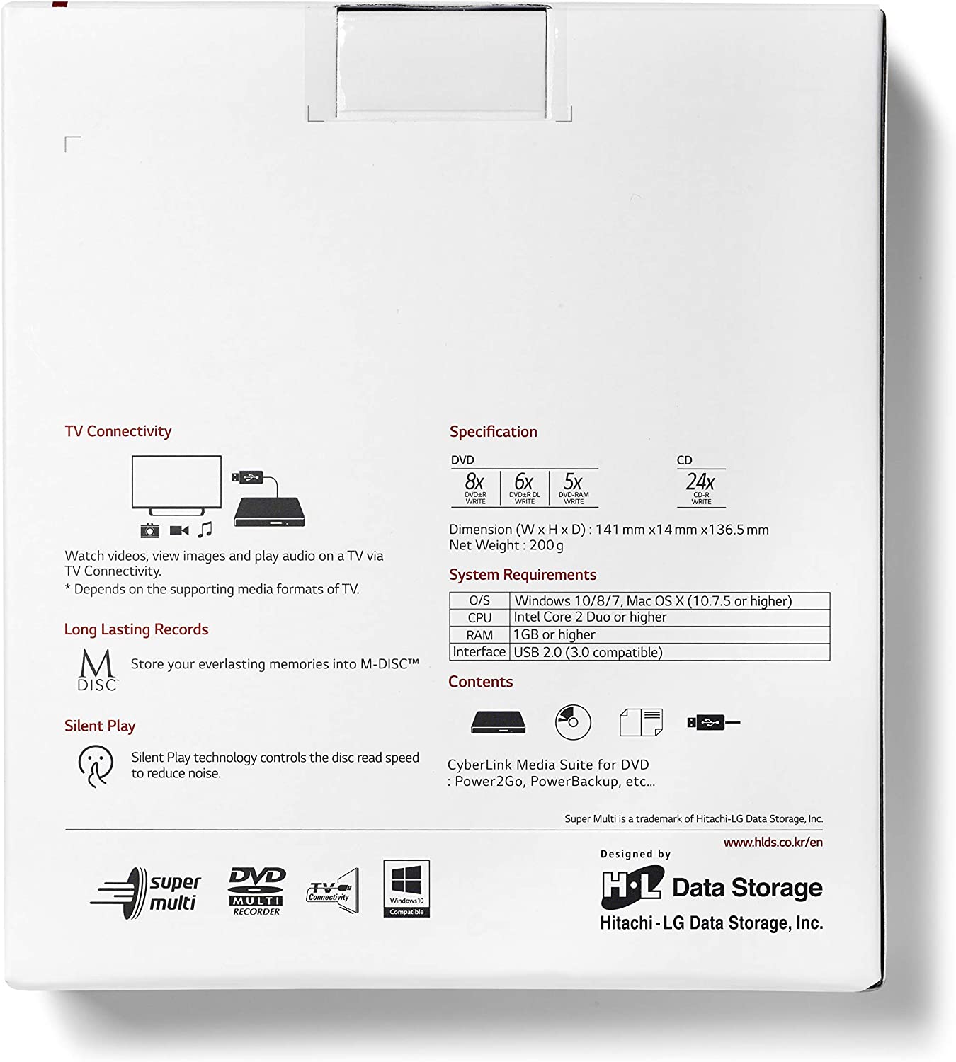 GP57EB40, externer DVD-Brenner