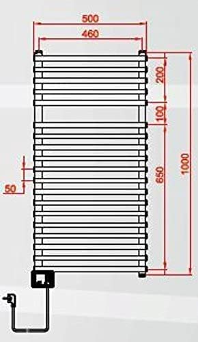 Elektrischer Badheizkörper ECO 50 x 100 cm