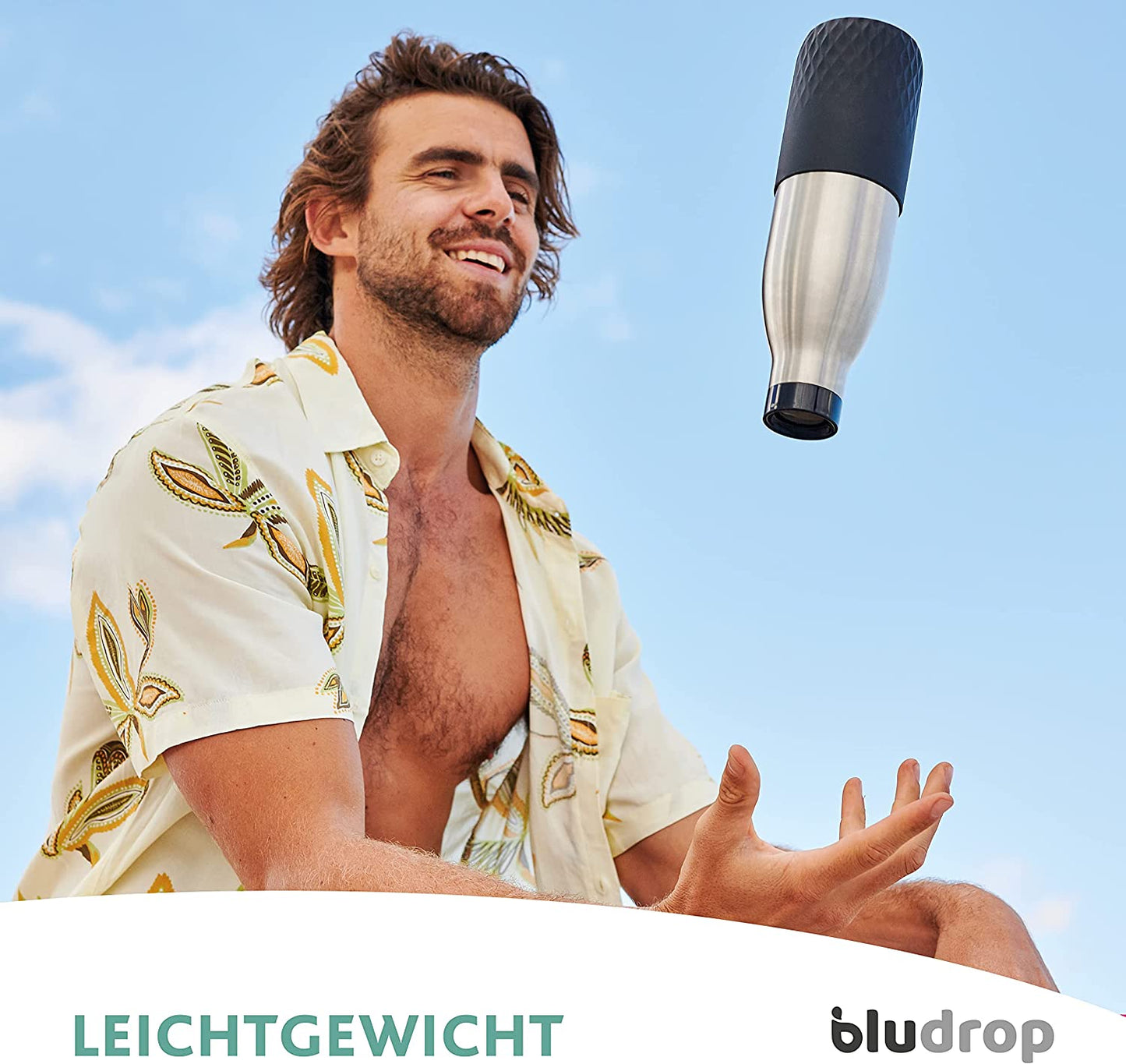 BLUDROP Sleeve Isoliertrinkflasche 0,7 Liter, Thermosflasche