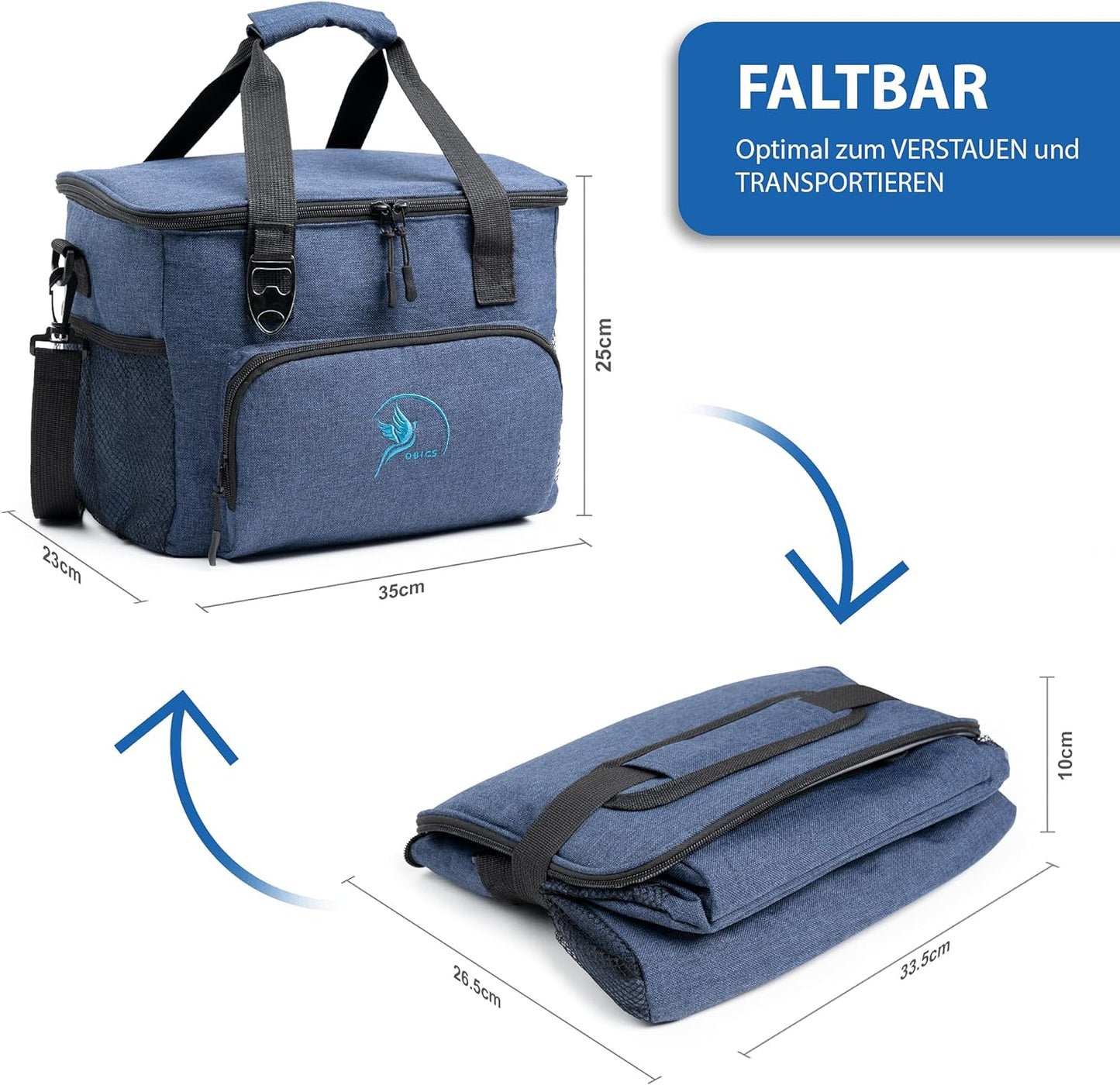 Kühltasche, 20 Liter, Blau