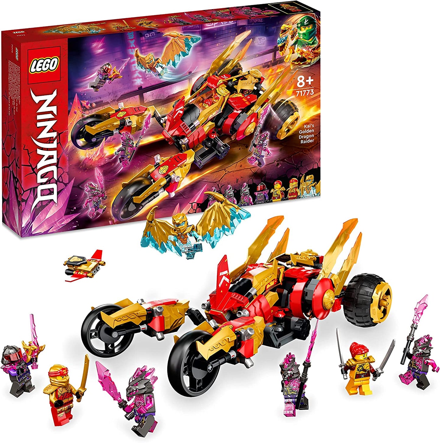 71773 Ninjago Kais Golddrachen-Raider, Konstruktionsspielzeug