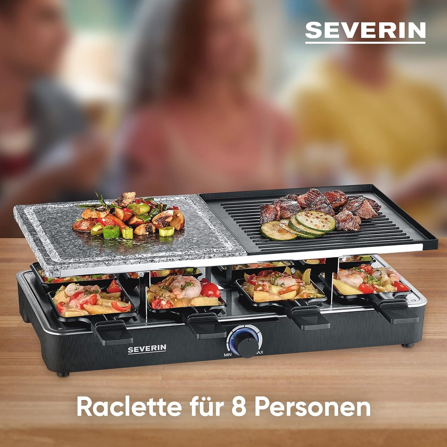 Raclette-Grill RG 2371, Drehregler mit Kontrollbeleuchtung