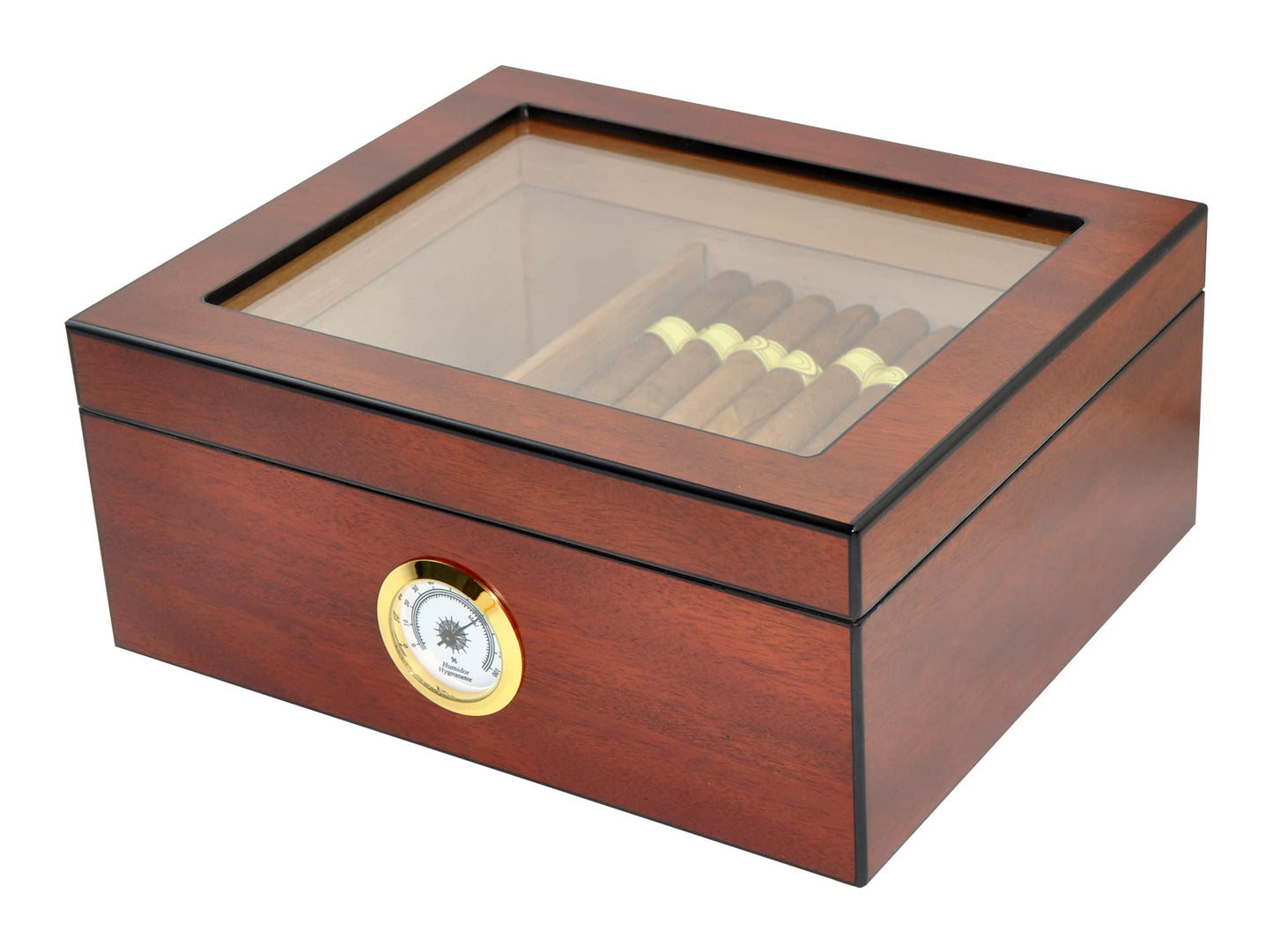 Zigarren Humidor Case, Sapeli-kirsche