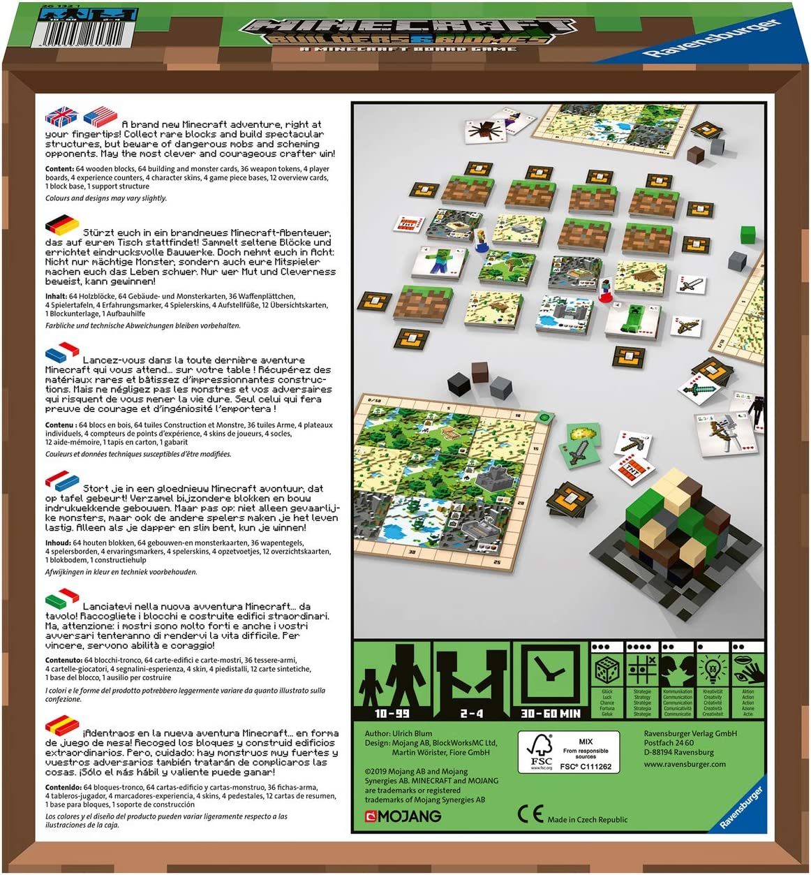 Minecraft Builder & Biomes, Brettspiel