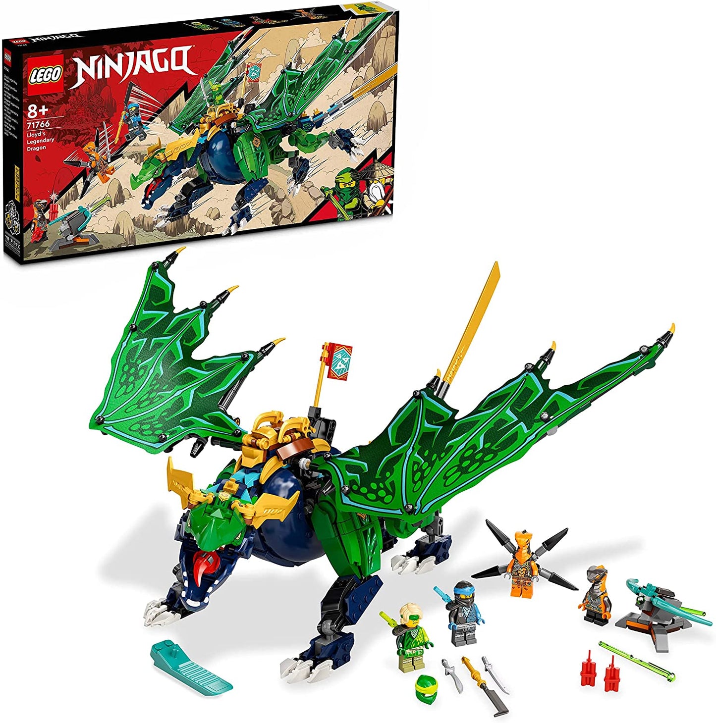 71766 NINJAGO Lloyds legendärer Drache, Konstruktionsspielzeug
