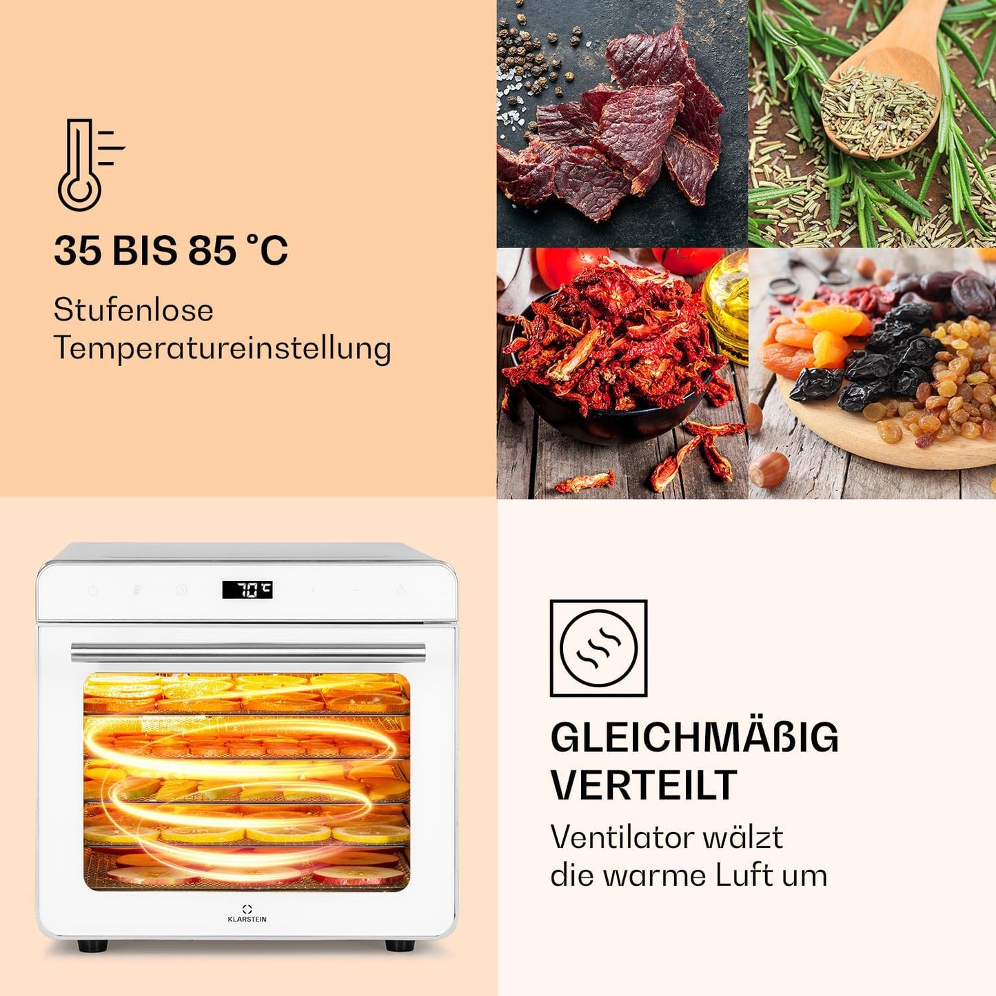 Food Dehydrator, Weiss