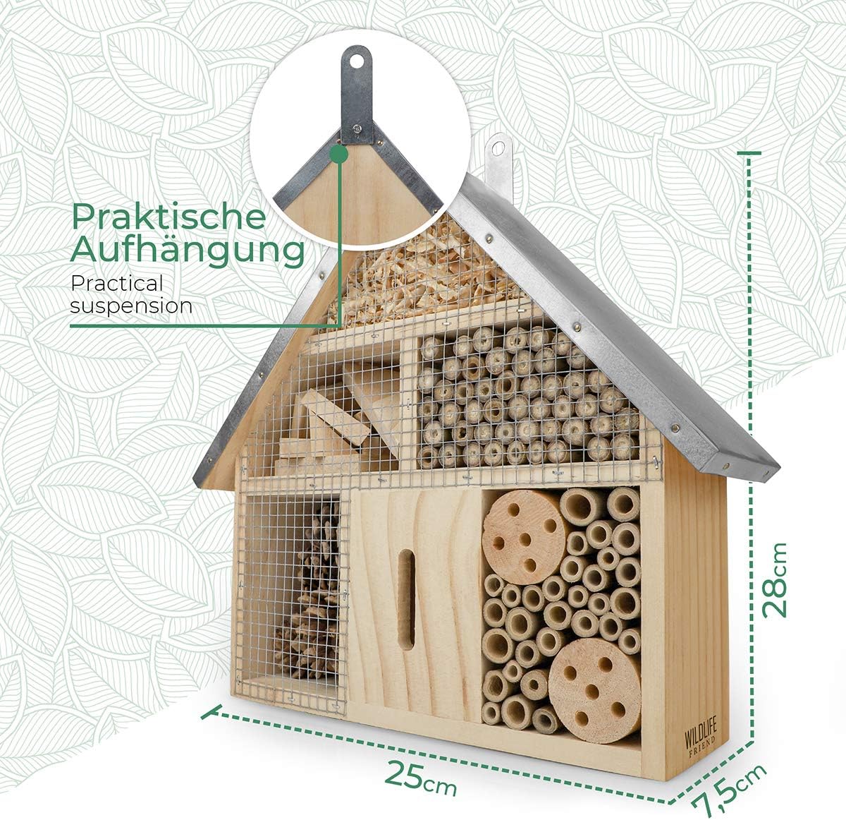 Insektenhaus GOER-000247-CA, Metalldach