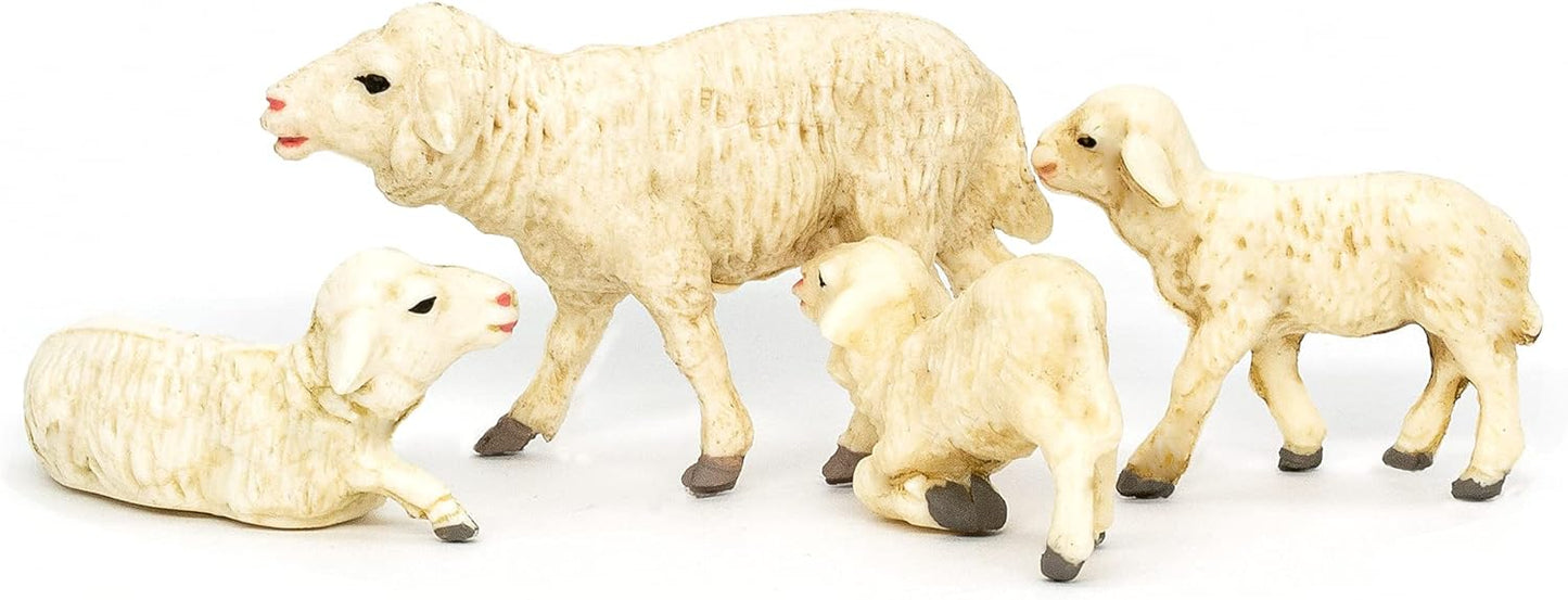 Mutterschaf mit 3 Lämmern