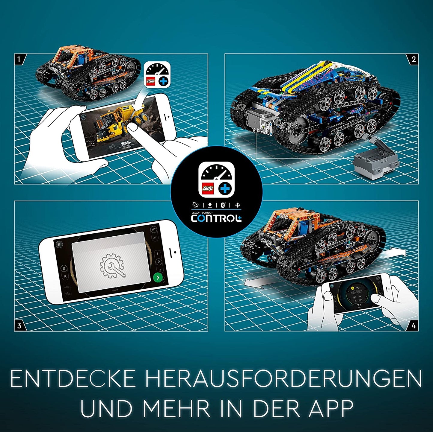 42140 Technic App-gesteuertes Transformationsfahrzeug, Konstruktionsspielzeug