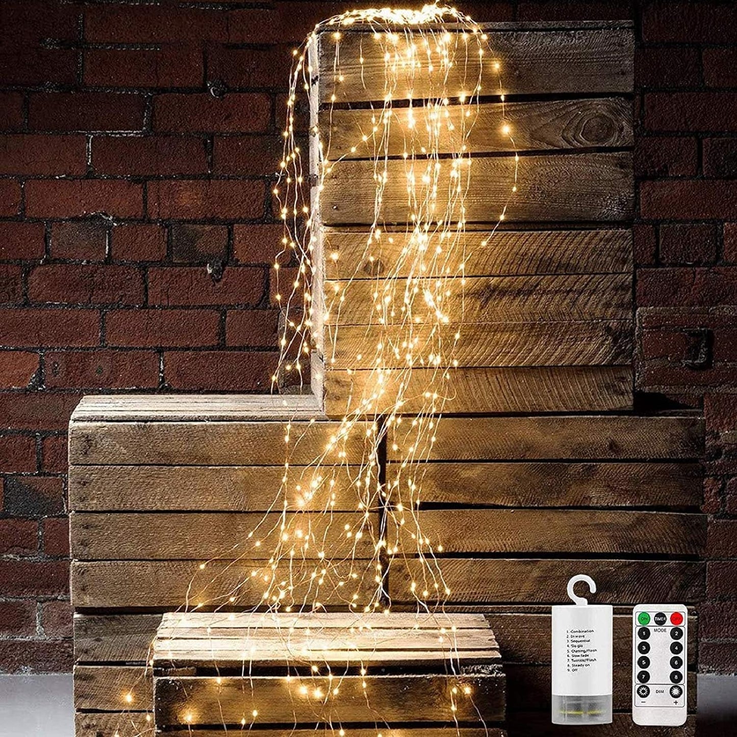 Lichterbündel, 200 Led Warmweiss Strombetrieb