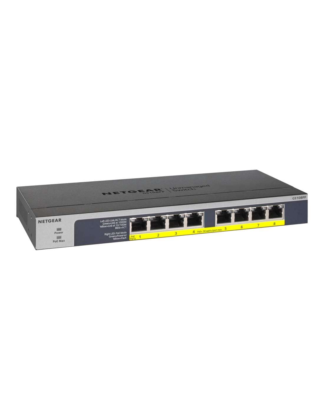 GS108LP, Switch, POE+ 60W 8-Port
