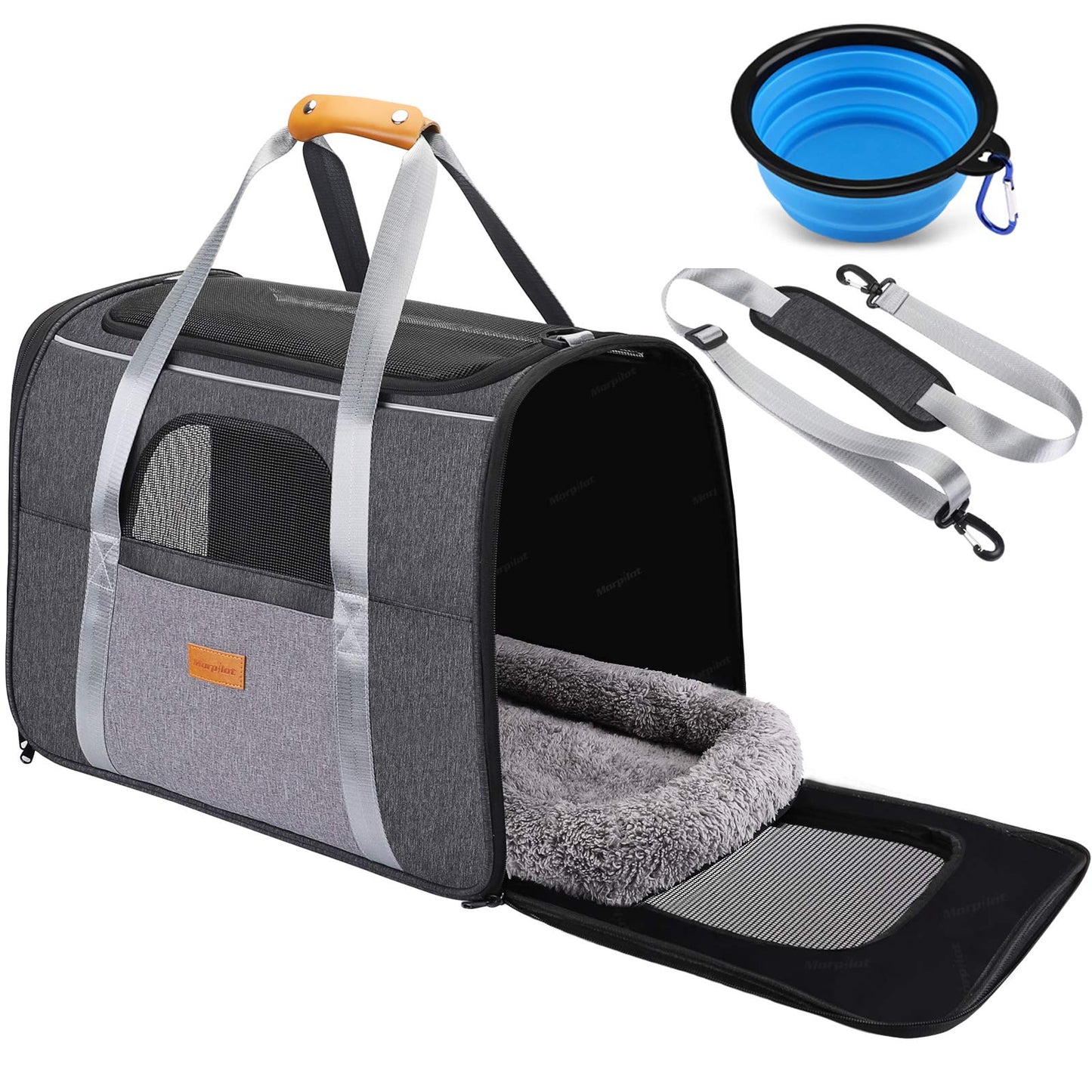 Tiertransporttasche, Grau; L 47 x B 32 x H 36 cm