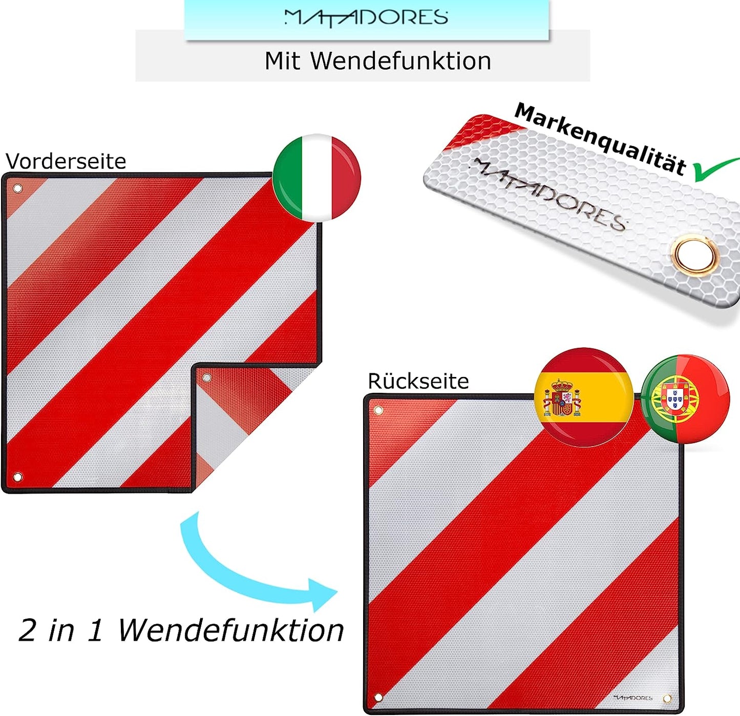 Warntafel, Mit Tasche