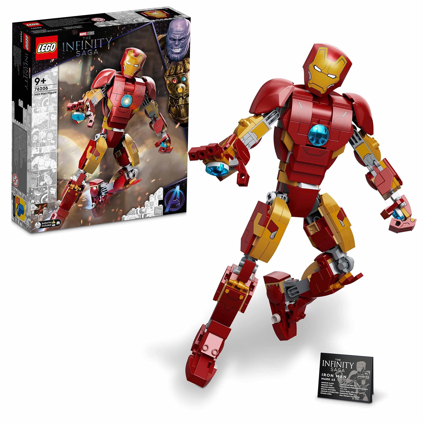 76206 Marvel Super Heroes Iron Man Figur, Konstruktionsspielzeug