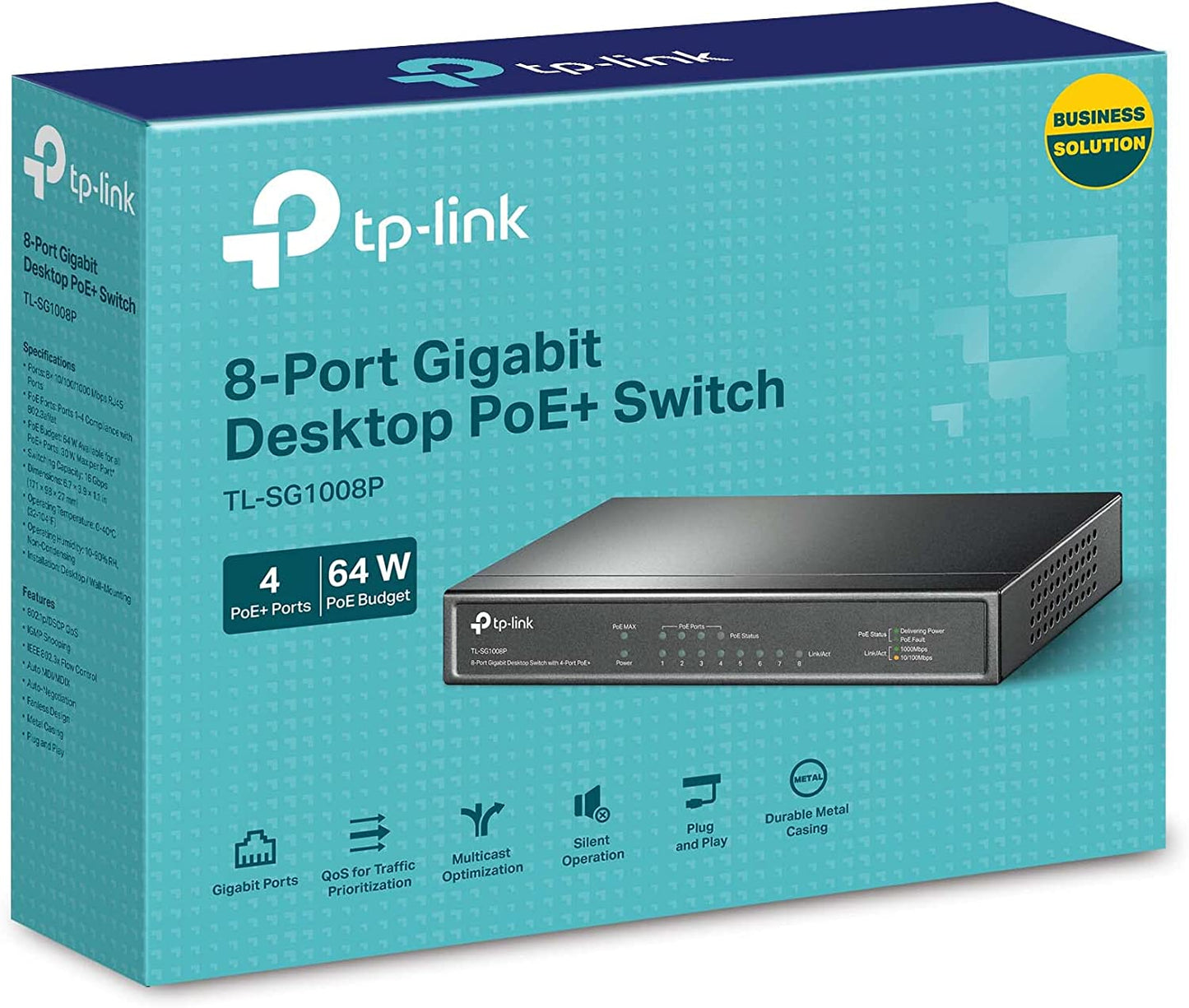 TL-SG1008P, Switch, Unmanaged PoE