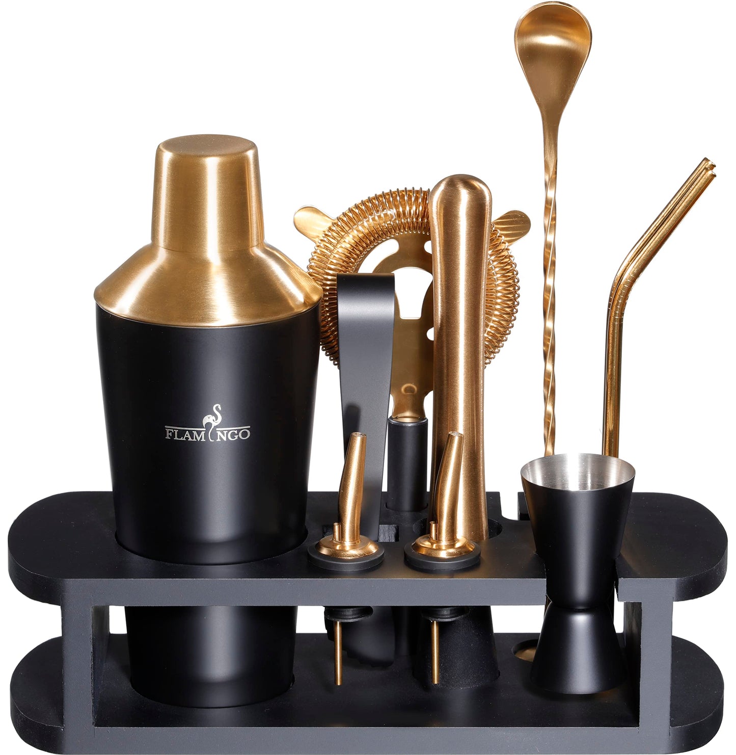 Cocktail Set, Schwarz-gold