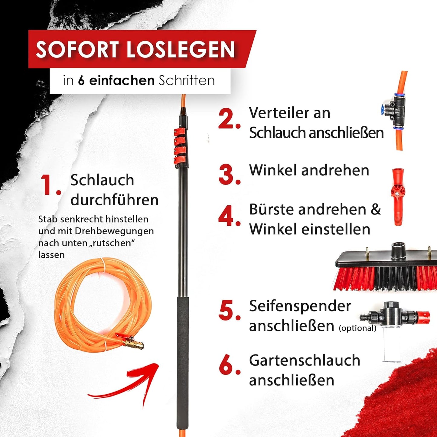 Teleskopbürste, 7 Meter