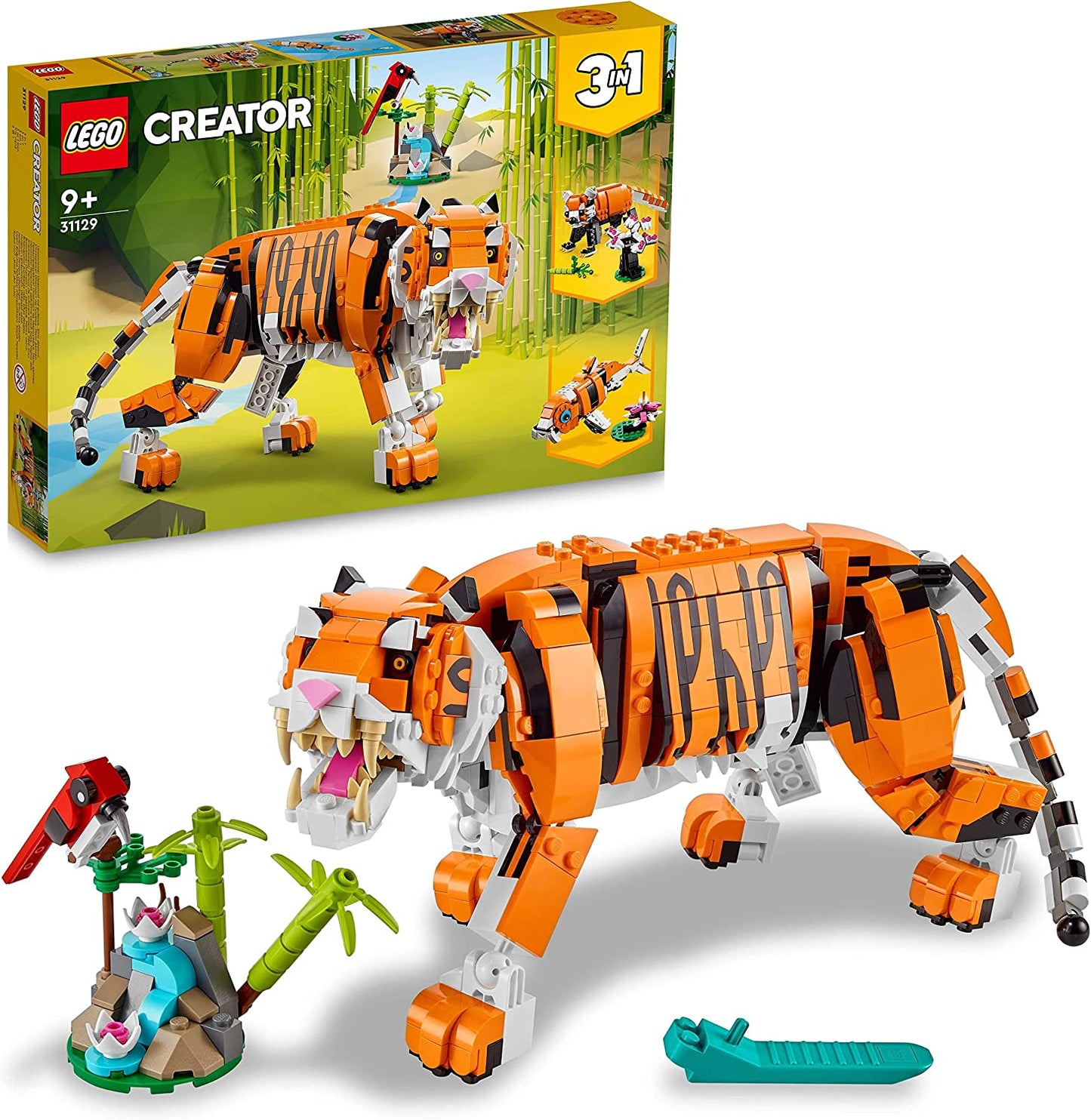 31129 Creator 3-in-1 Majestätischer Tiger, Konstruktionsspielzeug