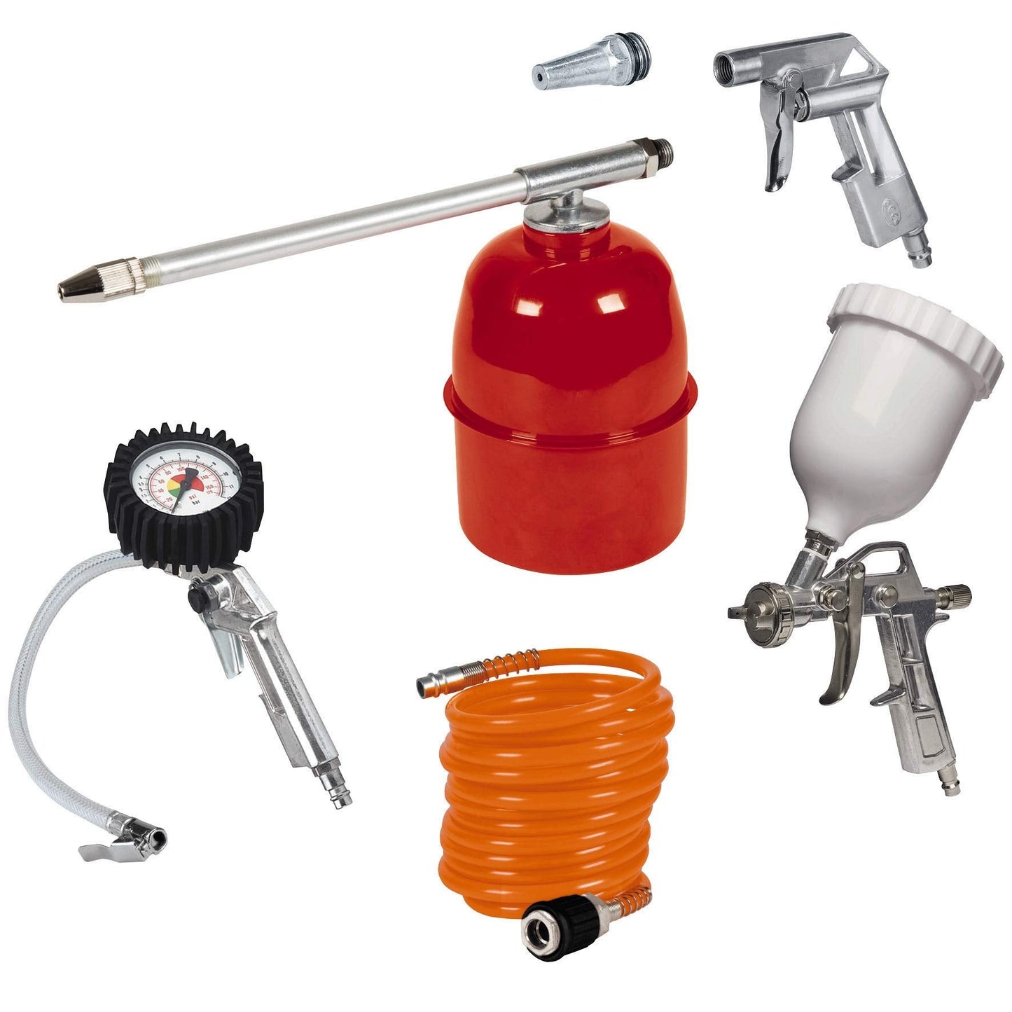 Druckluftset Profi, 5-teilig, Sprühpistole