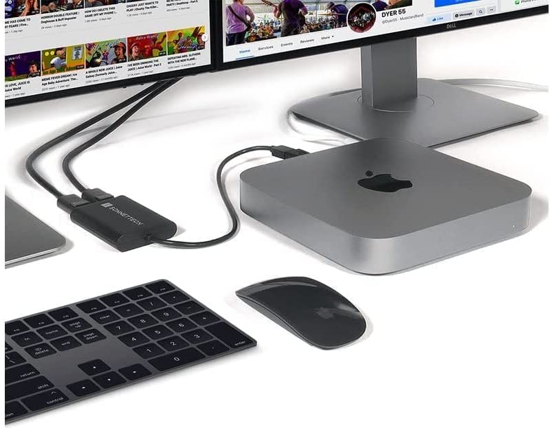 USB DisplayLink Adapter, USB-A Stecker > Dual 4K DisplayPort