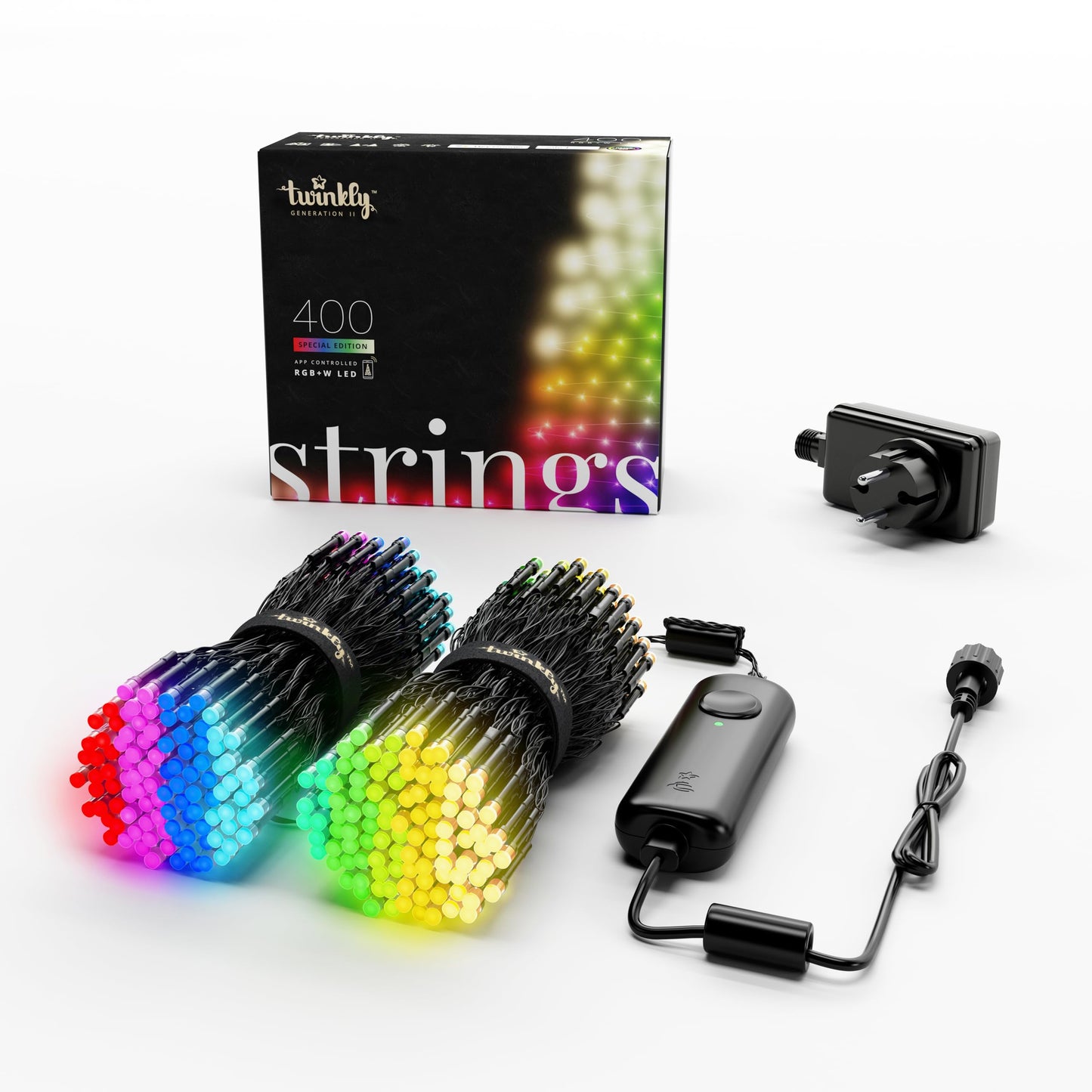 LED Lichterkette, Mehrfarbig + Weiss, 400 LED