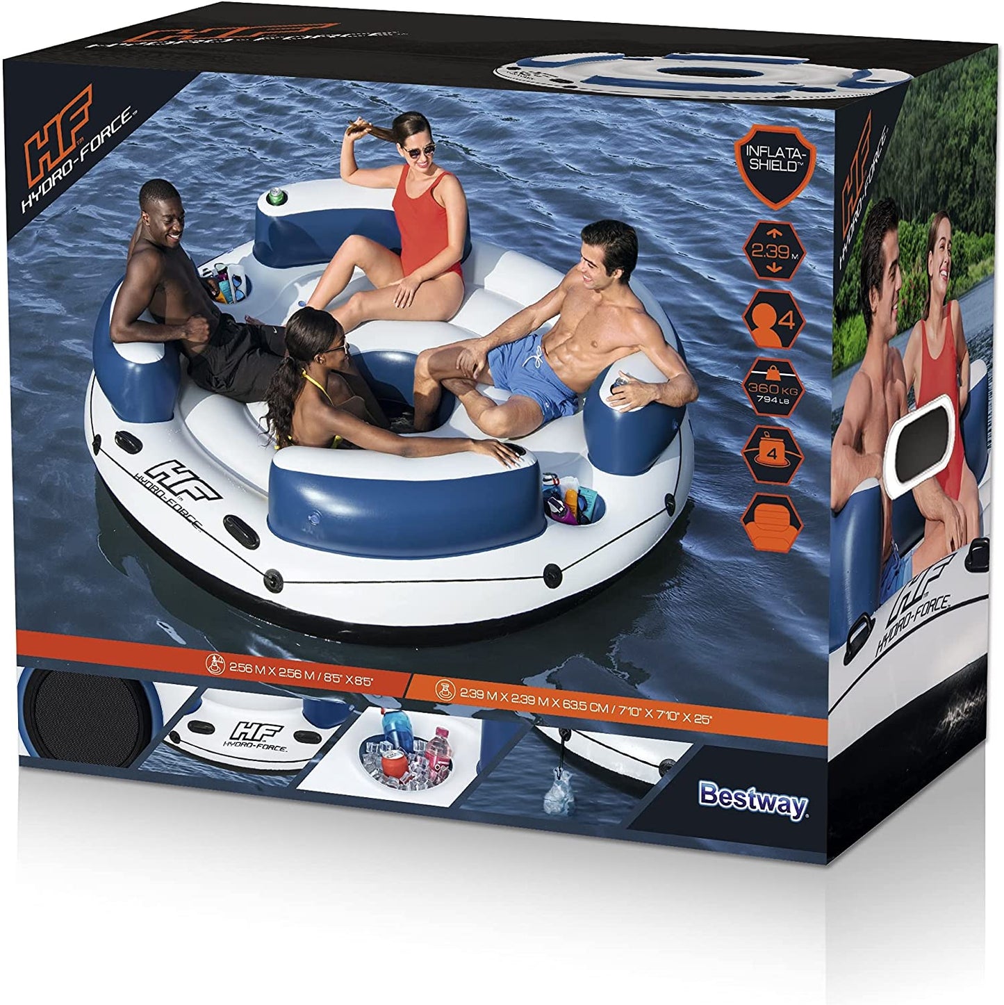 Hydro-Force 4-Personen-Badeinsel "Lazy Dayz" 43536