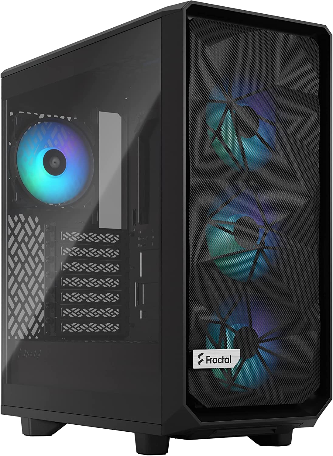 Meshify 2 Compact Lite RGB Black TG Light tint, Tower-Gehäuse, Schwarz