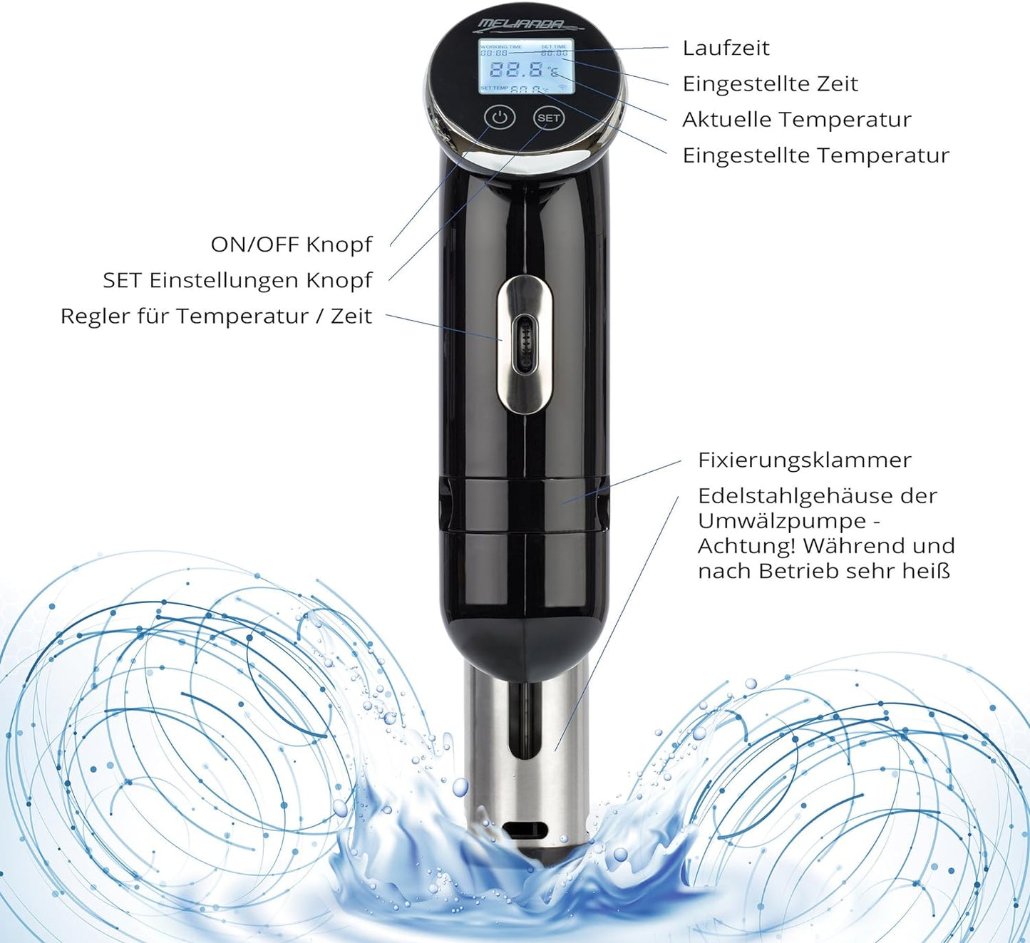 MA-18100 Sous Vide Stick, Schwarz