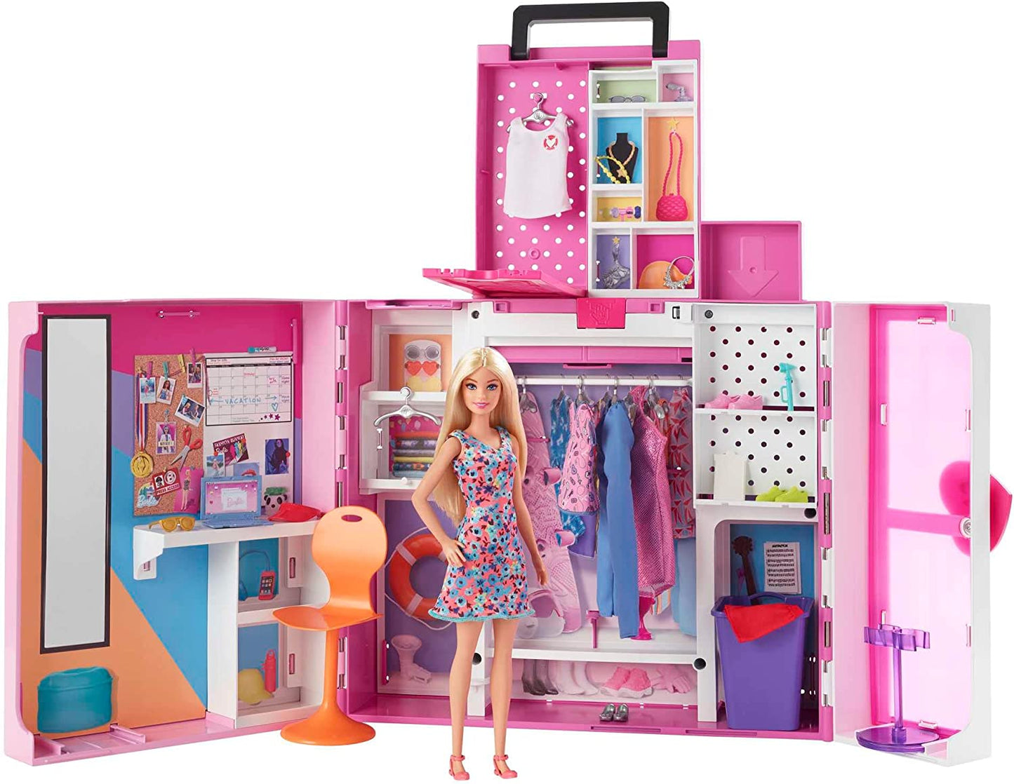 Barbie Traumkleiderschrank mit Puppe, Moden & Accessoires, Puppenmöbel