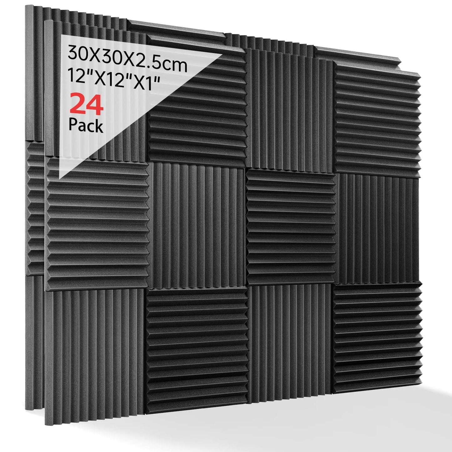 Schallabsorber Akustikschaumstoff 24 Stk