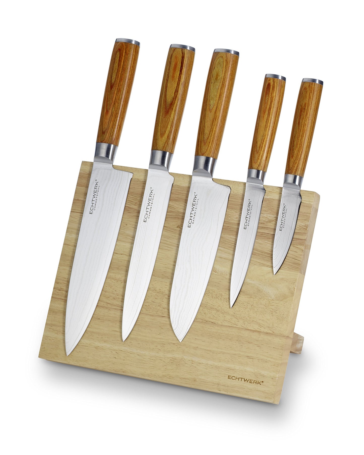 Damastmesser Set, Griff - hell, Single