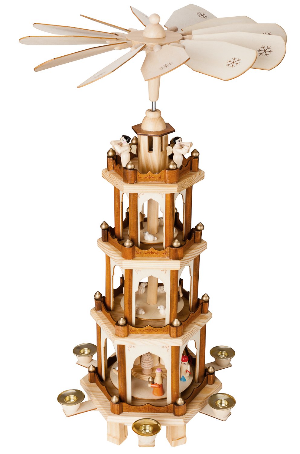 Weihnachtspyramide, Natur - 60cm