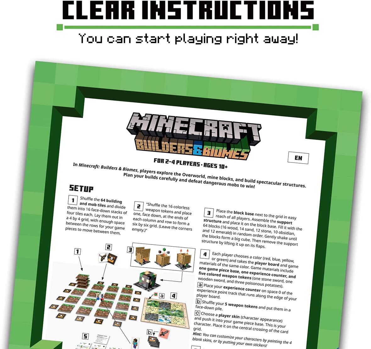Minecraft Builder & Biomes, Brettspiel