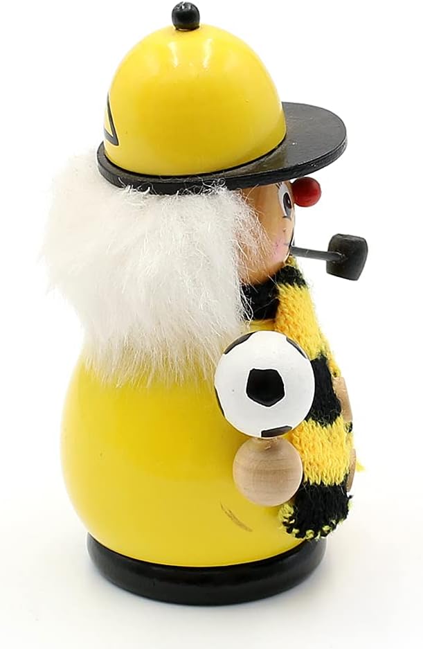 Räuchermann Fussballer, Schwarz/Gelb