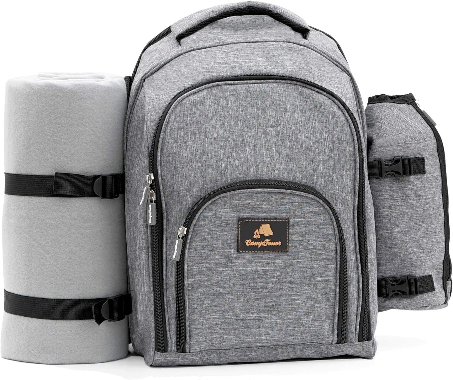 Picknickrucksack 32-teilig, Grau