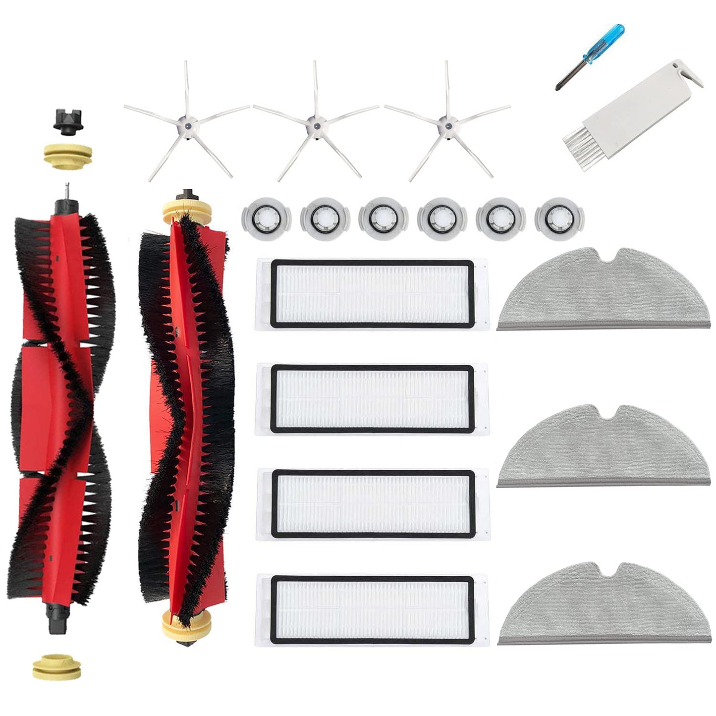 Ersatzteile Set fuer Roborock E4 E5 S6 Pure S6 Weisse
