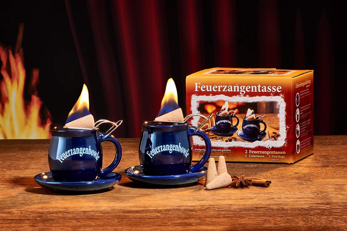 Feuerzangentasse 2er-Set, Blau