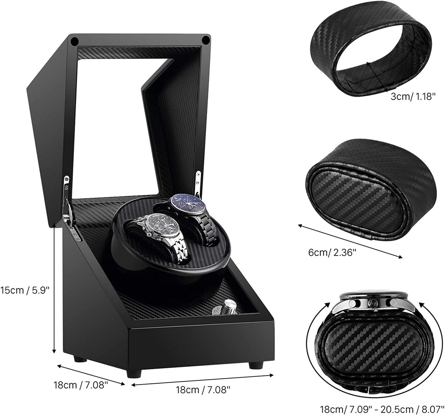 Uhrendreher für Automatikuhren, Uhrendreher für Automatikuhren, Schwarz