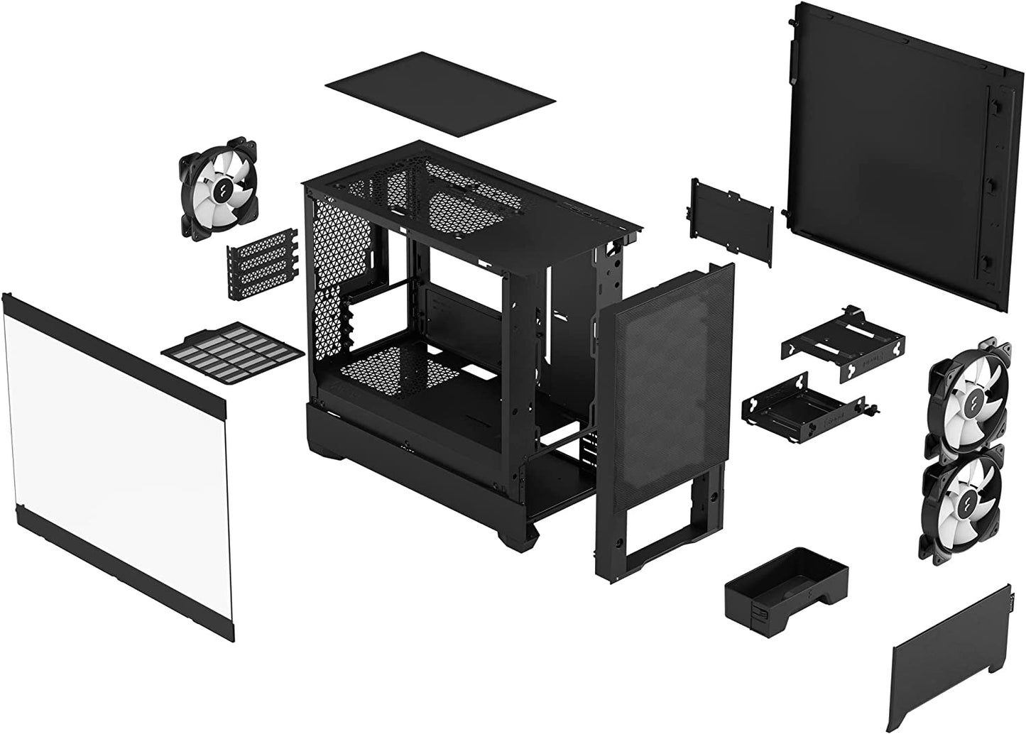 Pop Mini Air RGB Black TG Clear Tint, Tower-Gehäuse