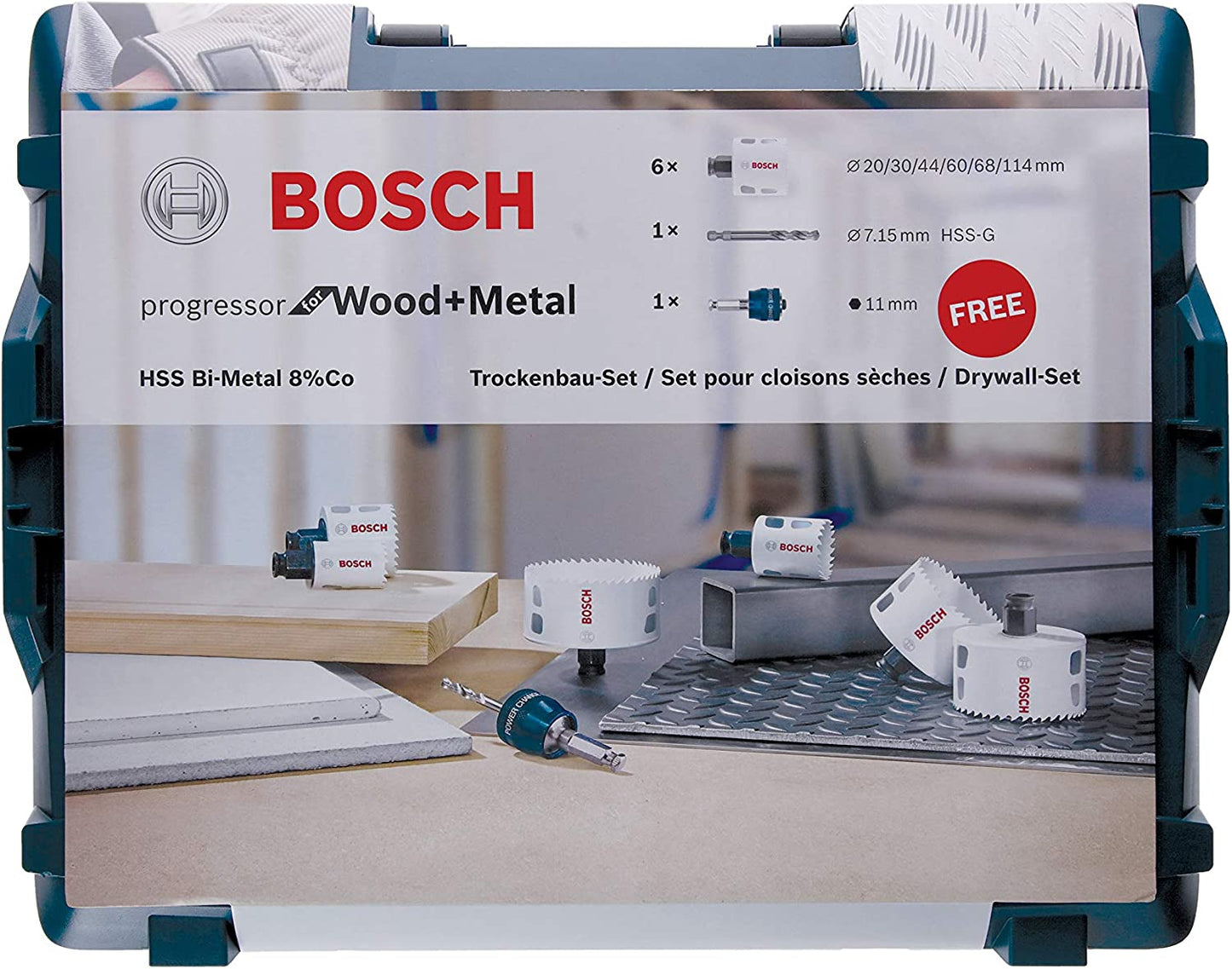 Lochsägen-Set Progressor for Wood & Metal, 8-teilig
